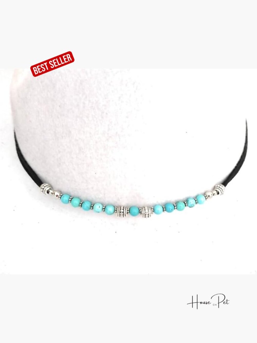 Turquoise Gemstone Hat Band Adjustable Hat Accessory for Cowboy Hats